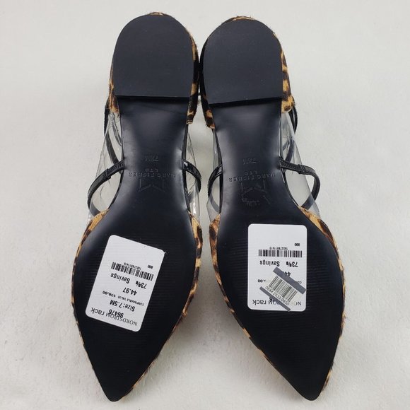 Marc Fisher Scoutly Cage Calf Hair Flats Womens 7.5 Leopard Print Pointed Toe - Picture 10 of 12